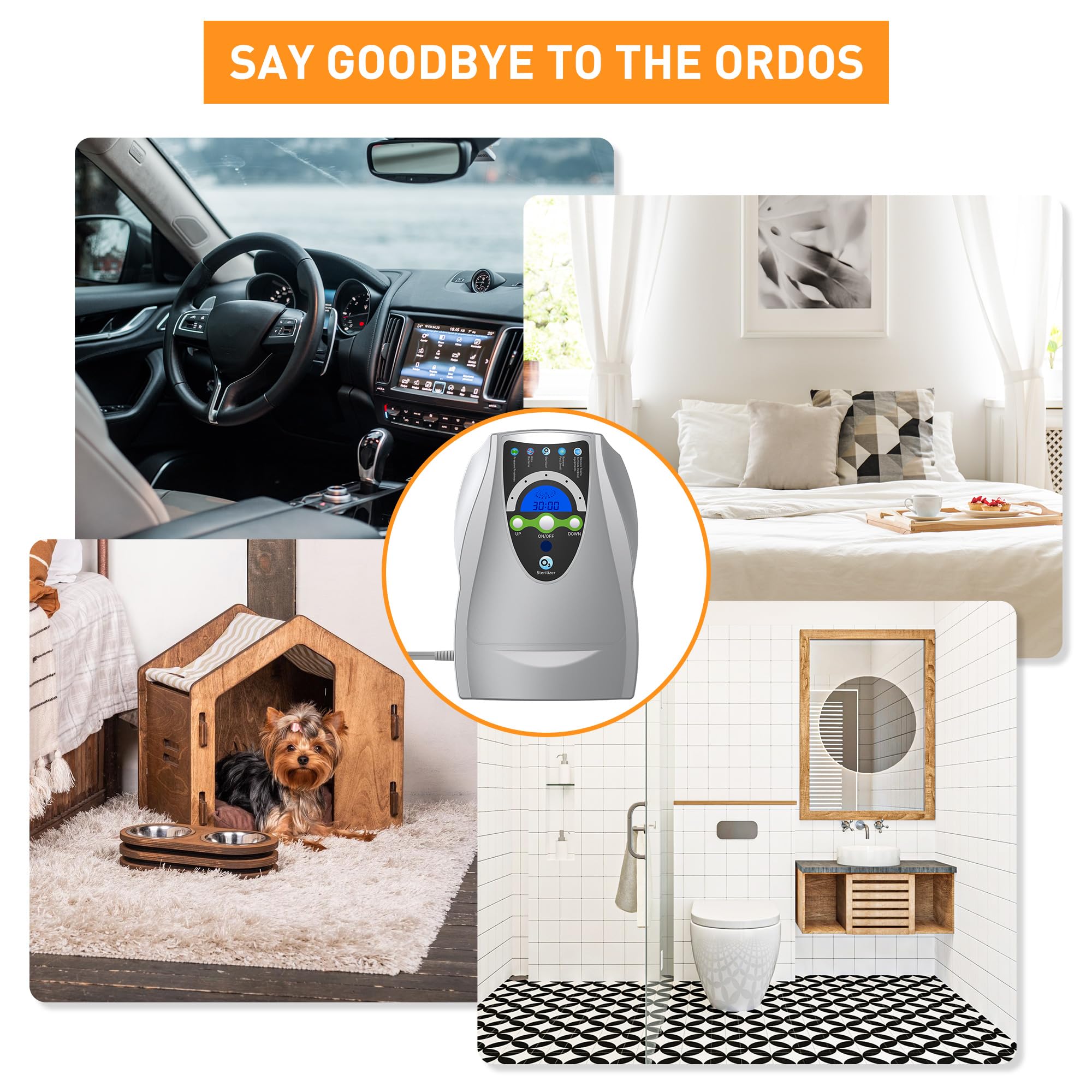 Ozone Machine Generator, Multifunctional with Timer, 500mg/h Portable Ozone Machine for Home, Kitchen, Office, Cleaning Water, Fruits and Vegetables