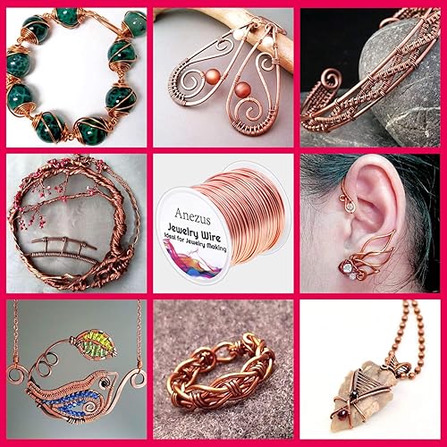 anezus 18 Gauge Jewelry Wire for Jewelry Making, Craft Wire