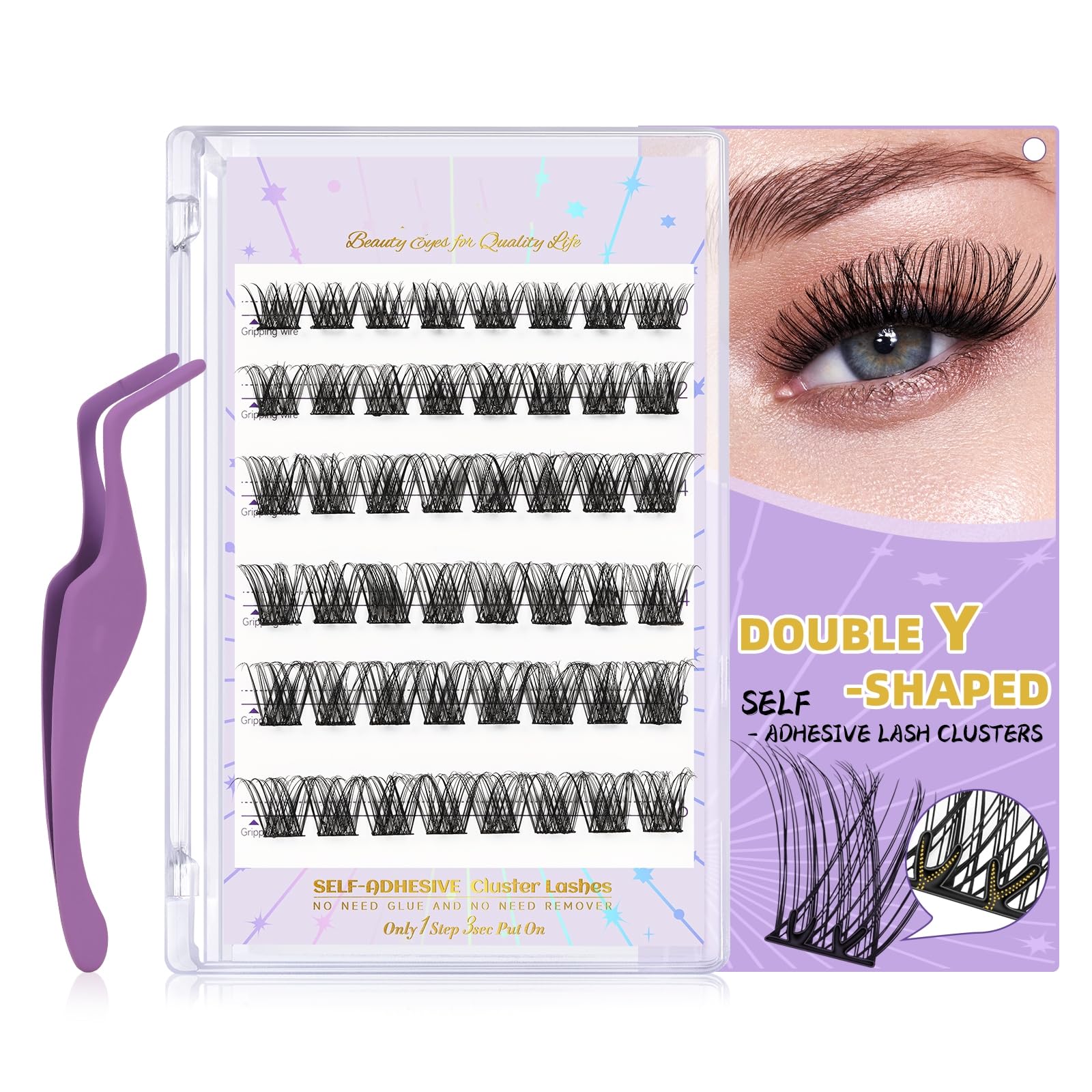 Self Adhesive Eyelashes SA03 48 PCS Self Adhesive