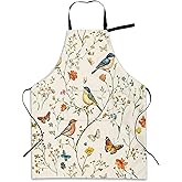LYIXXIY Kitchen Apron with Pocket,Waterproof Adjustable Neck and Long Ties, Cooking Baking Gardening Painting Apron for Women