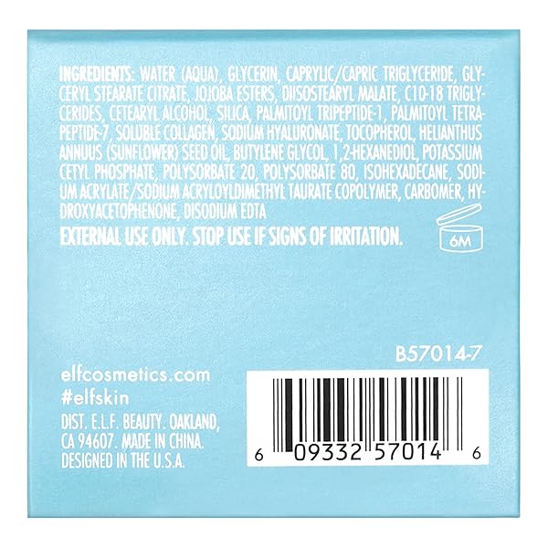 E.L.F. SKIN HOLY HYDRATION! EYE CREAM, RICH HYDRATING EYE CREAM FOR MINIMIZING DARK CIRCLES, INFUSED WITH HYALURONIC ACID, VEGAN & CRUELTY-FREE
