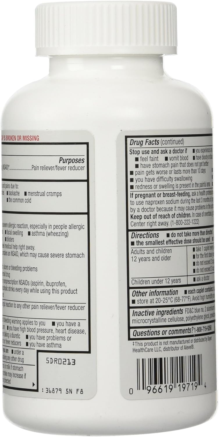 Naproxen Sodium by Kirkland Signature - 400 caplets 220 mg Non Prescription Strength - Compare to the active ingredient in Aleve: Health & Personal Care