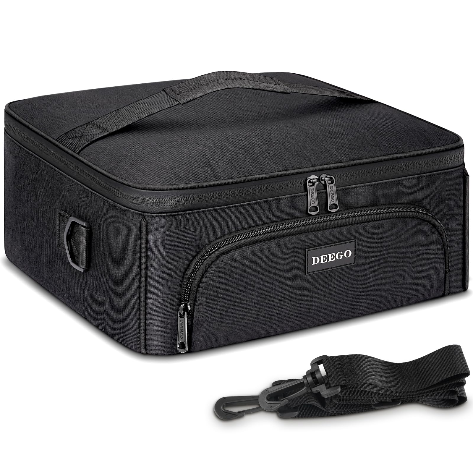 Photo 1 of DEEGO Smell Proof Bag, Portable Smell Proof Case with Detachable Shoulder Strap and Removable Dividers