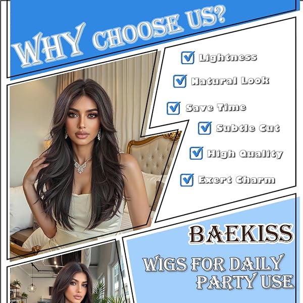 LONG STRAIGHT BROWN WIG WITH BANGS BROWN LAYERED WIG FOR WHITE WOMEN 22 INCHES BRUNETTE WIGS FOR BLACK WOMEN MEDIUM LENGTH WIGS SYNTHETIC NATURAL LOOKING HAIR REPLACEMENT WIGS FOR DAILY PARTY USE