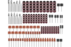 CAROTUPY Tungsten Carbide Burr Set 1/8" Shank，Die Grinder Bits with Sanding Drums and Grinding Stone Set, 194Pcs Pratical Sanding Bits Kit Compatible with Dremel Rotary Tool