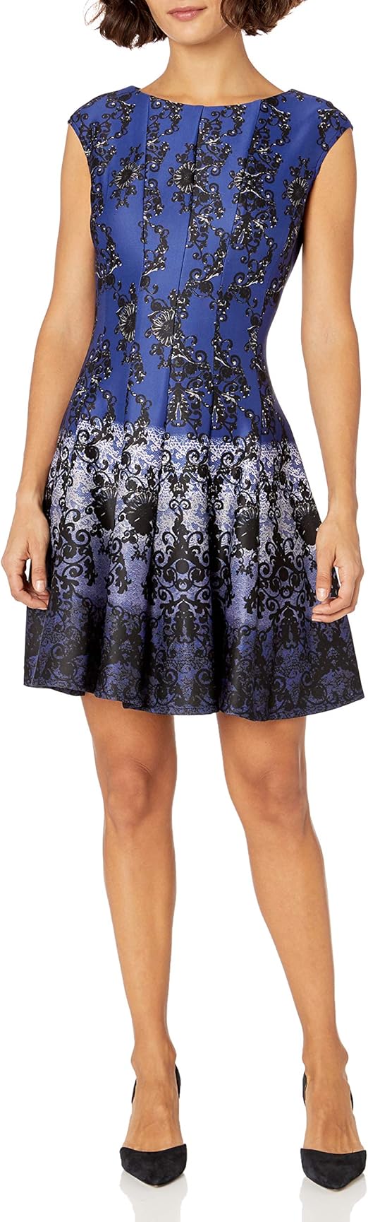 Gabby Skye Bubble Crepe Circle Skirt Dress (Additional Colors)