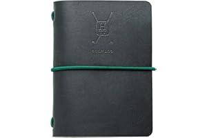 Handy Picks Leather Golf Log Book, Handmade n Refillable, Golf Log n Yardage Book Included