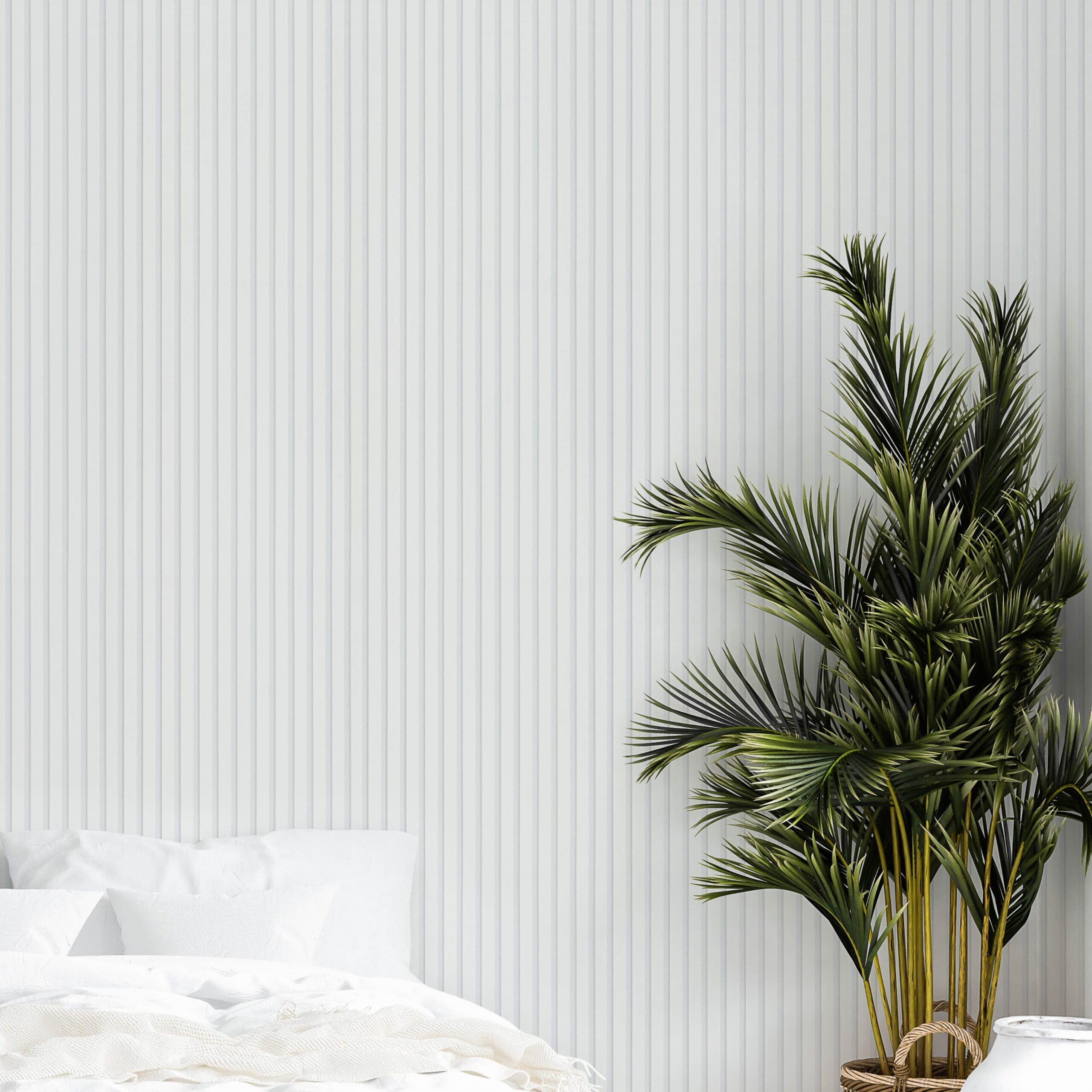 Marburg Wallpaper White Stripes Modern Stripes GZSZ for Living Room or Bedroom Made in Germany 10,05 x 0,53m