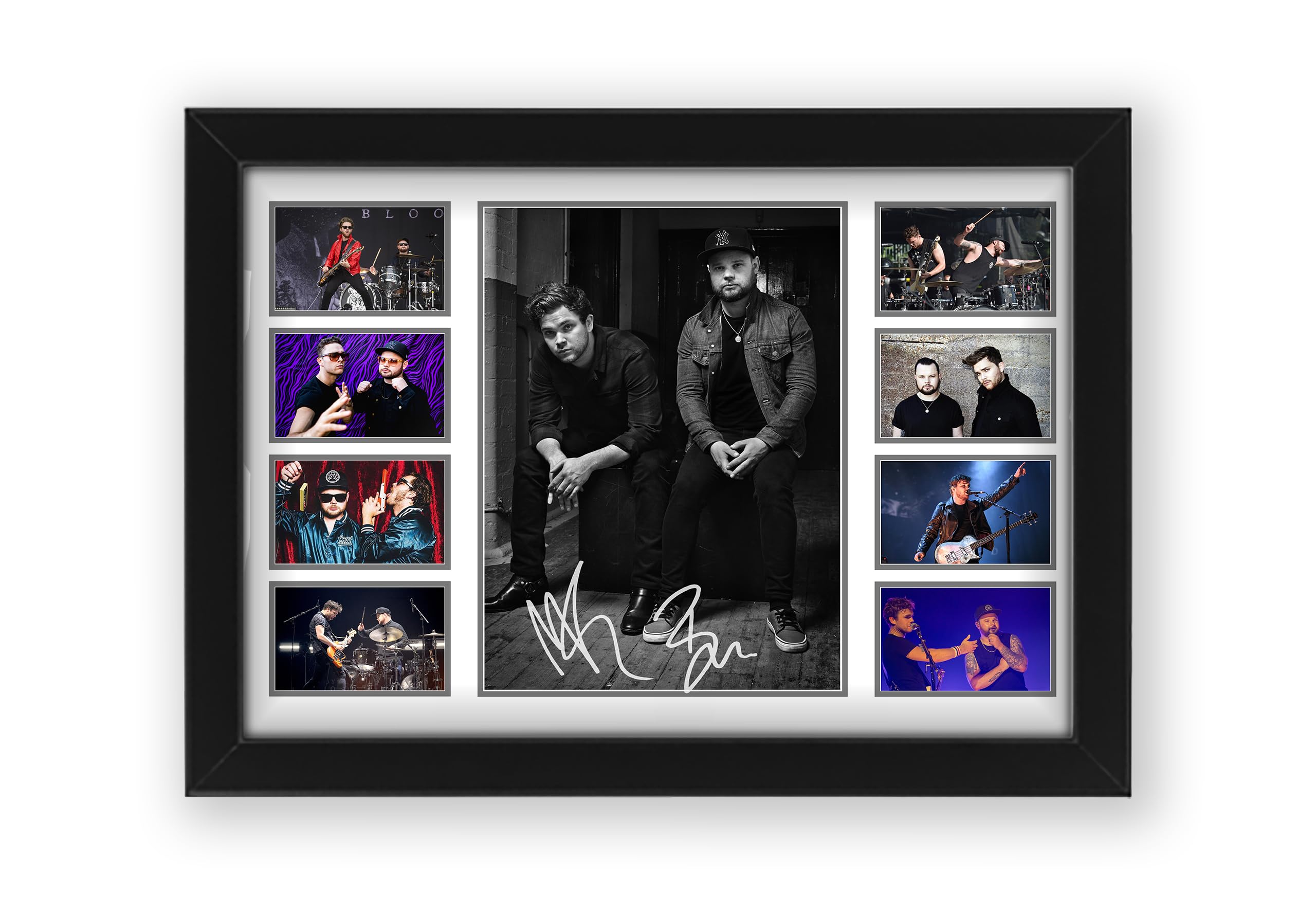 Royal Blood Signed Poster Print - Limited Edition Autograph Fan Gift – Collectible Memorabilia Merchandise (Framed A3 (30x40cm))