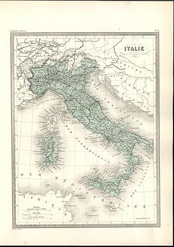 Italy Sardinia Sicily Malta Gulf Of Naples C 1870 Antique