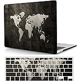 Laptop Case Compatible With New MacBook Air 13 Inch 2020 2019 2018 Release A2337 M1 A2179 A1932 With Retina Display & Touch ID, Plastic Hard Shell & Keyboard Cover Skin - World Map