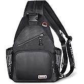 VALUEQLO Crossbody Backpack Convertible Sling Bag for Women Men with Adjustable Strap Small Casual Daypack for Hiking Traveling (Large, 13-Inch, Black)