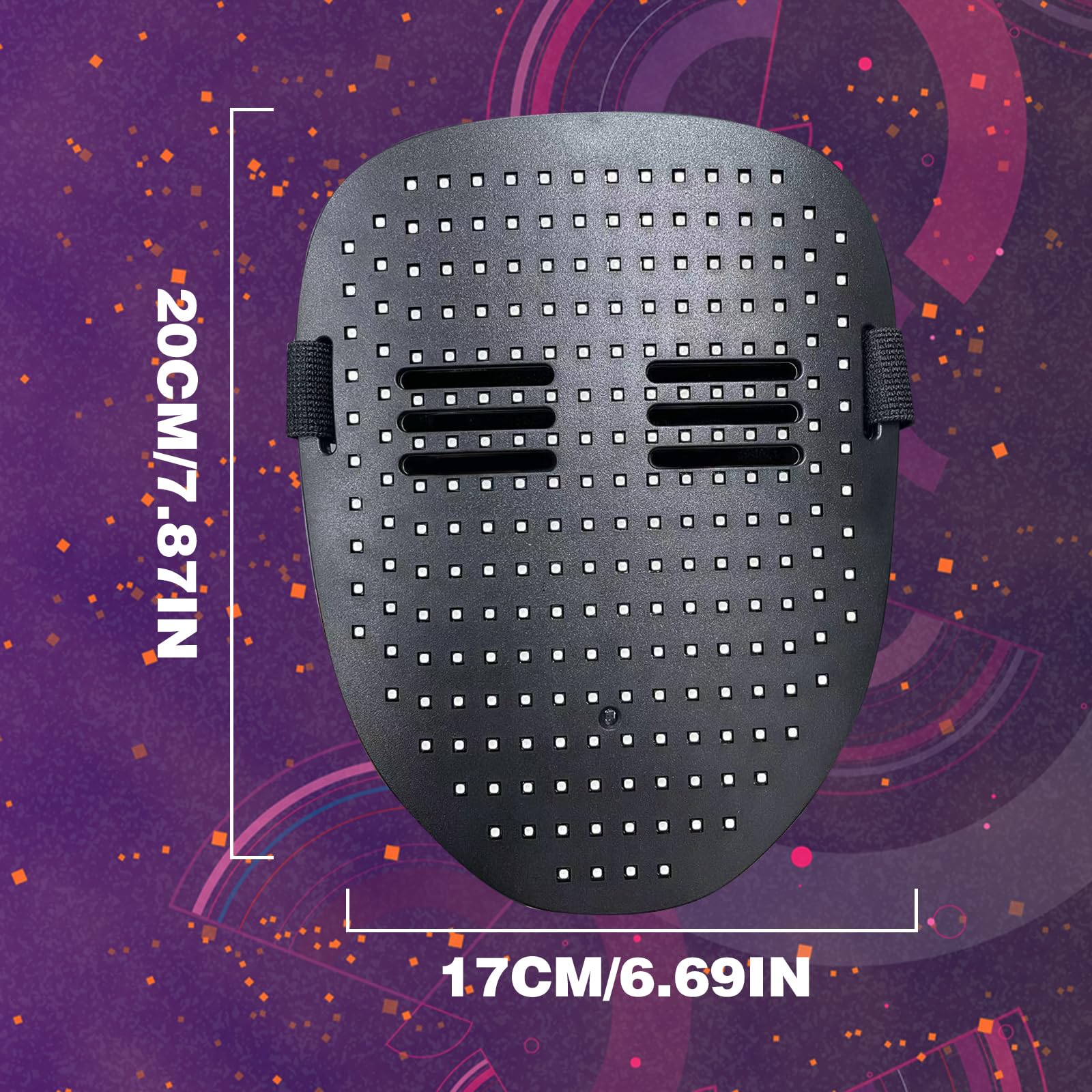 COOLGUARDER Led Mask with Gesture Sensing, Light up Face Transforming Mask for Halloween Xmas Costume Party