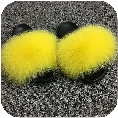 yellow fluffy sliders