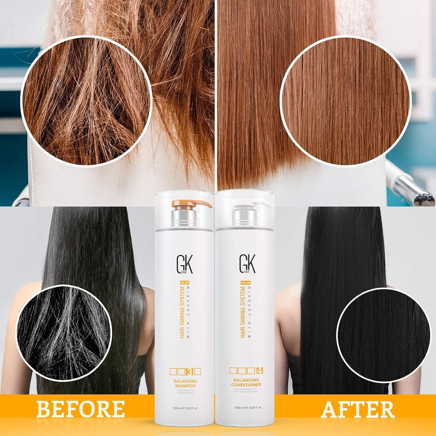 GK HAIR Balancing Shampoo and Conditioner Set for Oily Hair Clarifying & Refreshing Formula with Gentle Fragrance - Image 5