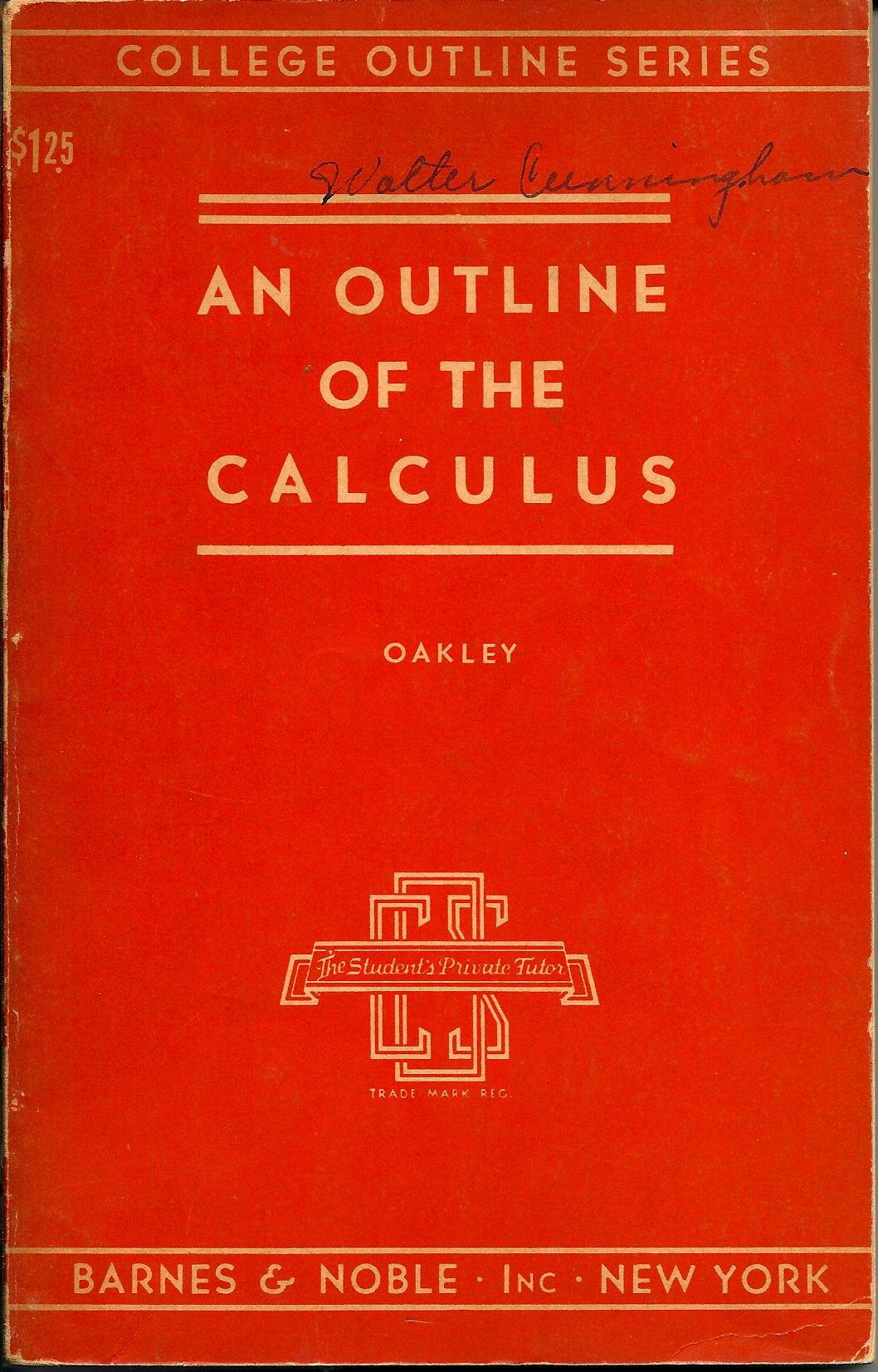 An Outline Of The Calculus Amazon Com Books