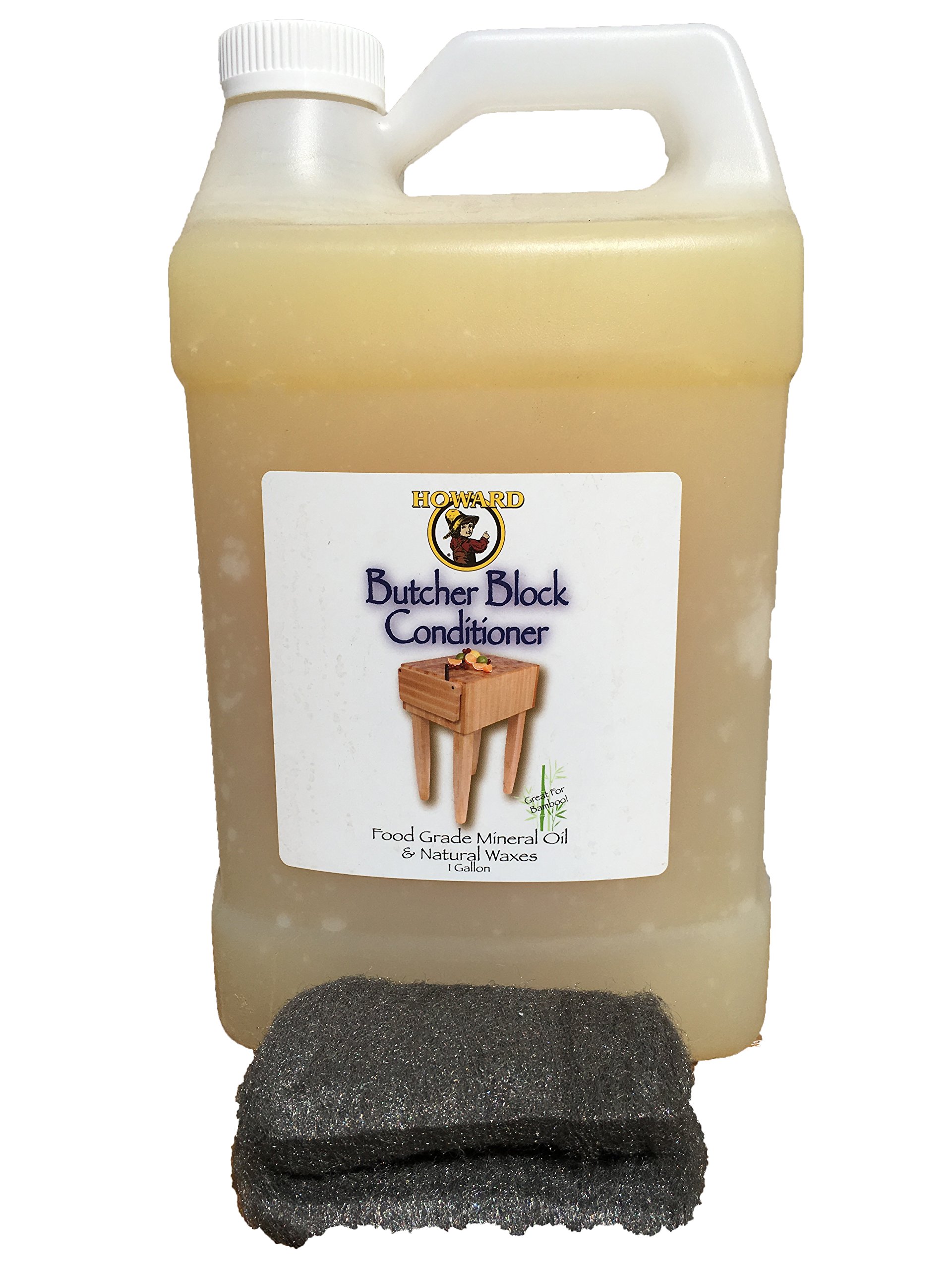 Howard Butcher Block Conditioner Gallon 128 Ounces, Enriched with