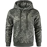 Leidowei Men's Camo Outfitter Fleece Hoodie Pullover Long Sleeve Casual Sweatshirt with Pocket