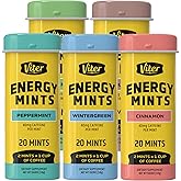 Viter Energy Caffeine Mints 40mg Variety Pack, Sugar Free, 5 Tins, 100ct | Caffeine mints variety pack, 5 flavors. B3, B6, folic acid &amp; B12. Zero sugar, kosher, vegan, gluten free. Sampler gift