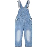 KIDSCOOL SPACE Baby Boy Girl Jean Overalls,Toddler Slim Cute Denim Jumper