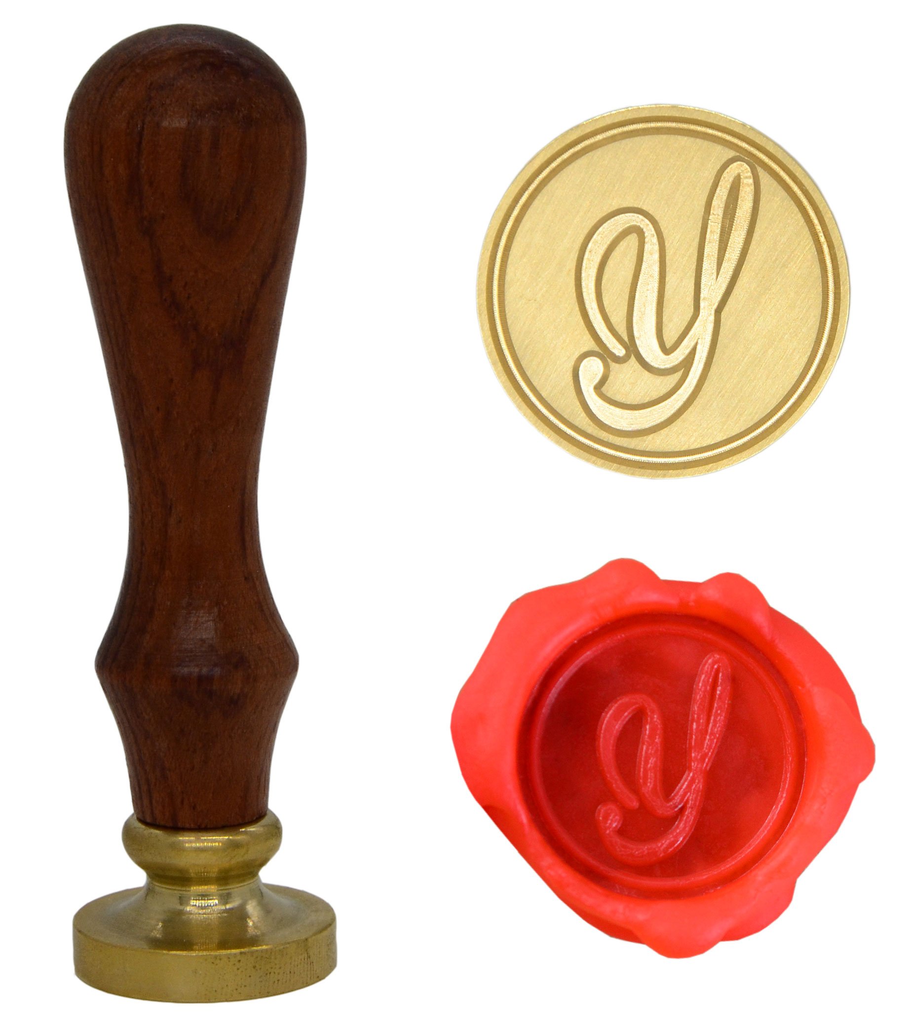Wax Seal Stamp Letter A-Z, Alphabet Initial Sealing Stamp for Christmas & Thanksgiving Cards, Wedding Invitation W-S-2 (Letter Y)