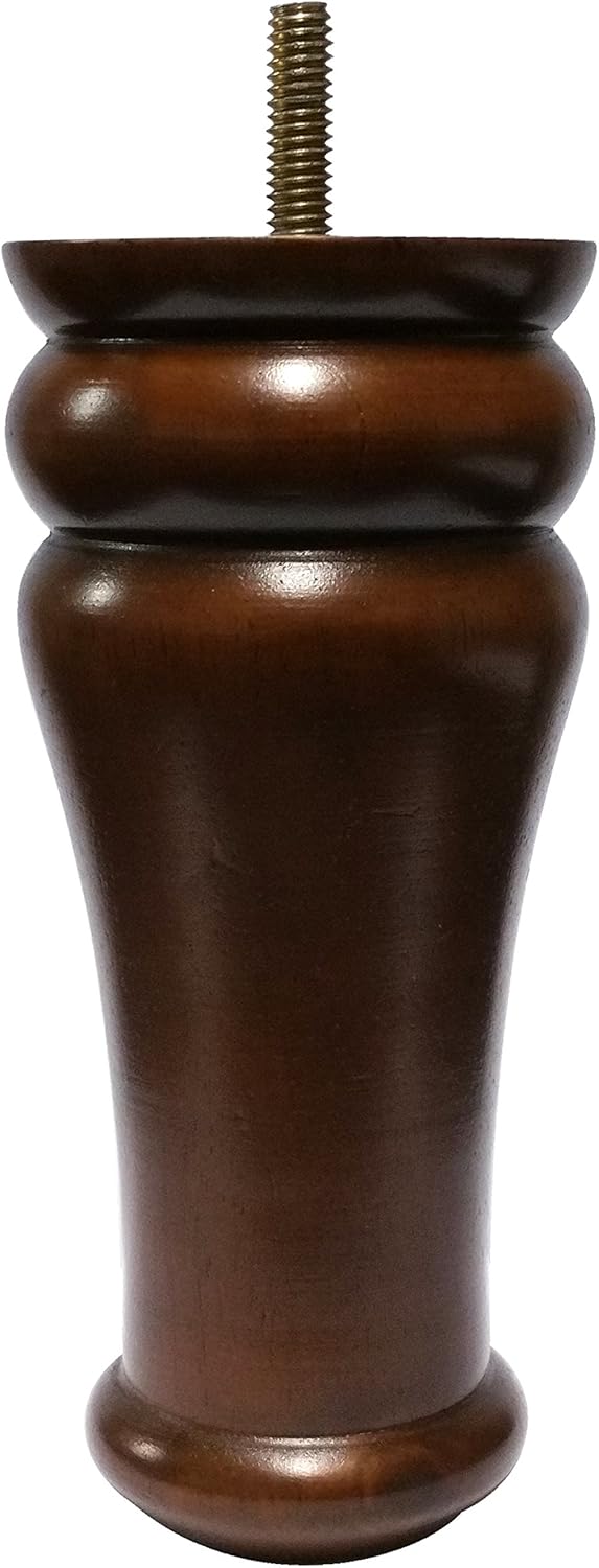 6" Turned Sofa/Couch/Chair/Ottoman Round Wood Walnut