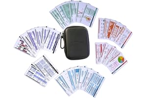 Nursing Scrubnotes by Medical Basics - 56 Nursing Badge Reference Card Set - Nursing School Essential Cheat Sheets - Quick Reference for Nurses, Nursing Students and More!