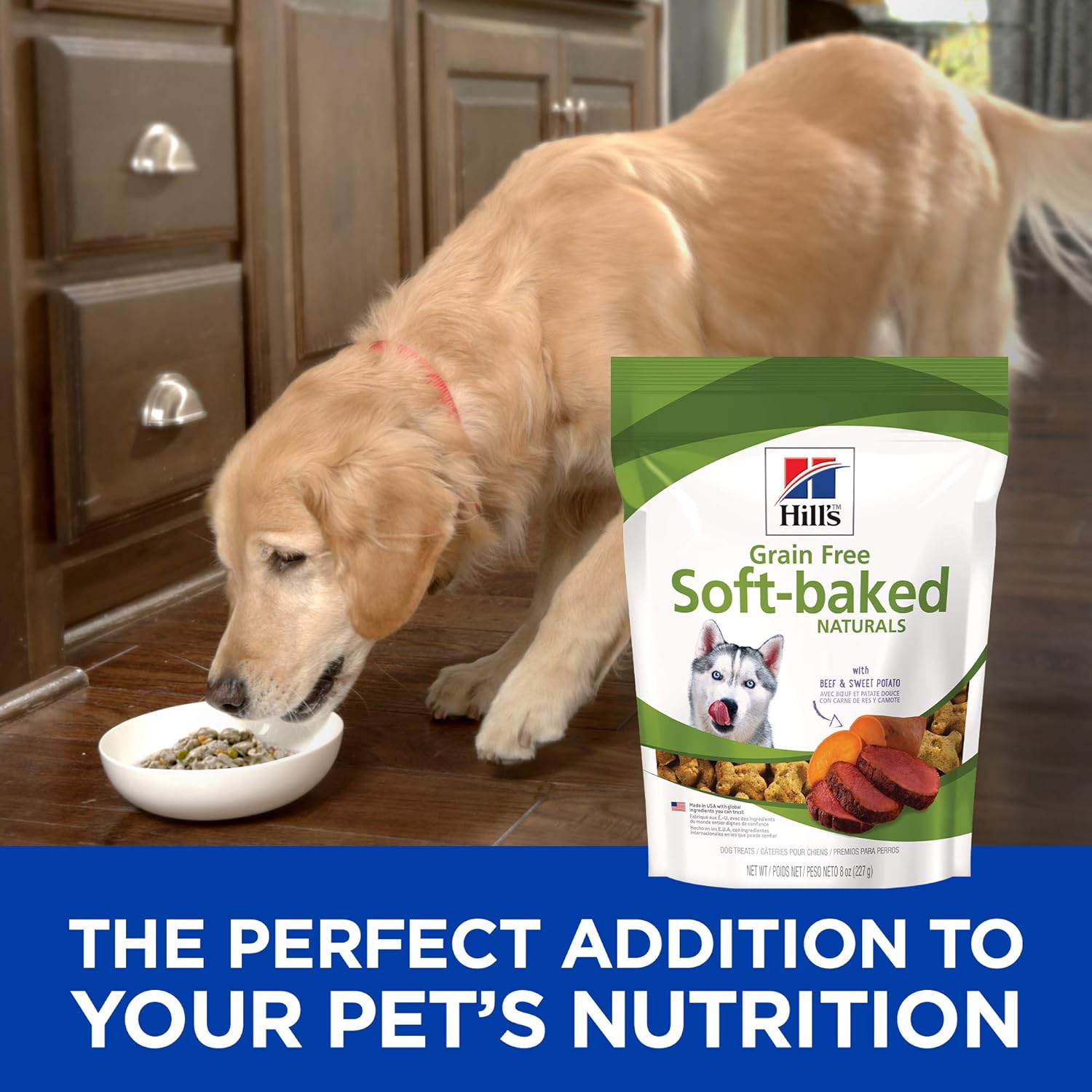 Hill's Grain Free Dog Treats, Soft-Baked Naturals with Beef & Sweet Potatoes, Soft Healthy Dog Snacks, 8 Oz Bag : Pet Snack Treats : Pet Supplies