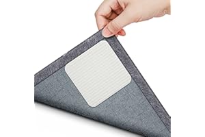BESTCROF Rug Pads Grippers, 4 PCS Non Slip Washable Grippers for Rug, New Materials to Anti Curling Rug Pad : Keep Your Rug in Place & Make Corner Flat and Easily Peel Off