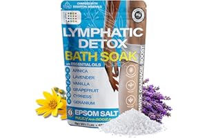 BRUIZEX Arnica Montana Bath Salts, Espom Salt Bath Soak for Lymphatic Drainage & Body Detox, Epsom Salts for Soaking with Essential Oils, Bath Salts for Pain Relief, Swelling & Post Surgery, 1 Lb