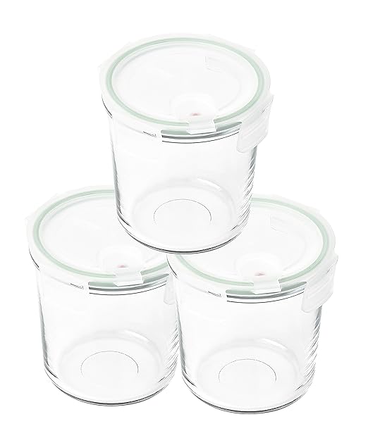 Glasslock - (3xMCCD-072A, 3x720ml) - Redondo - Envase de vidrio ...