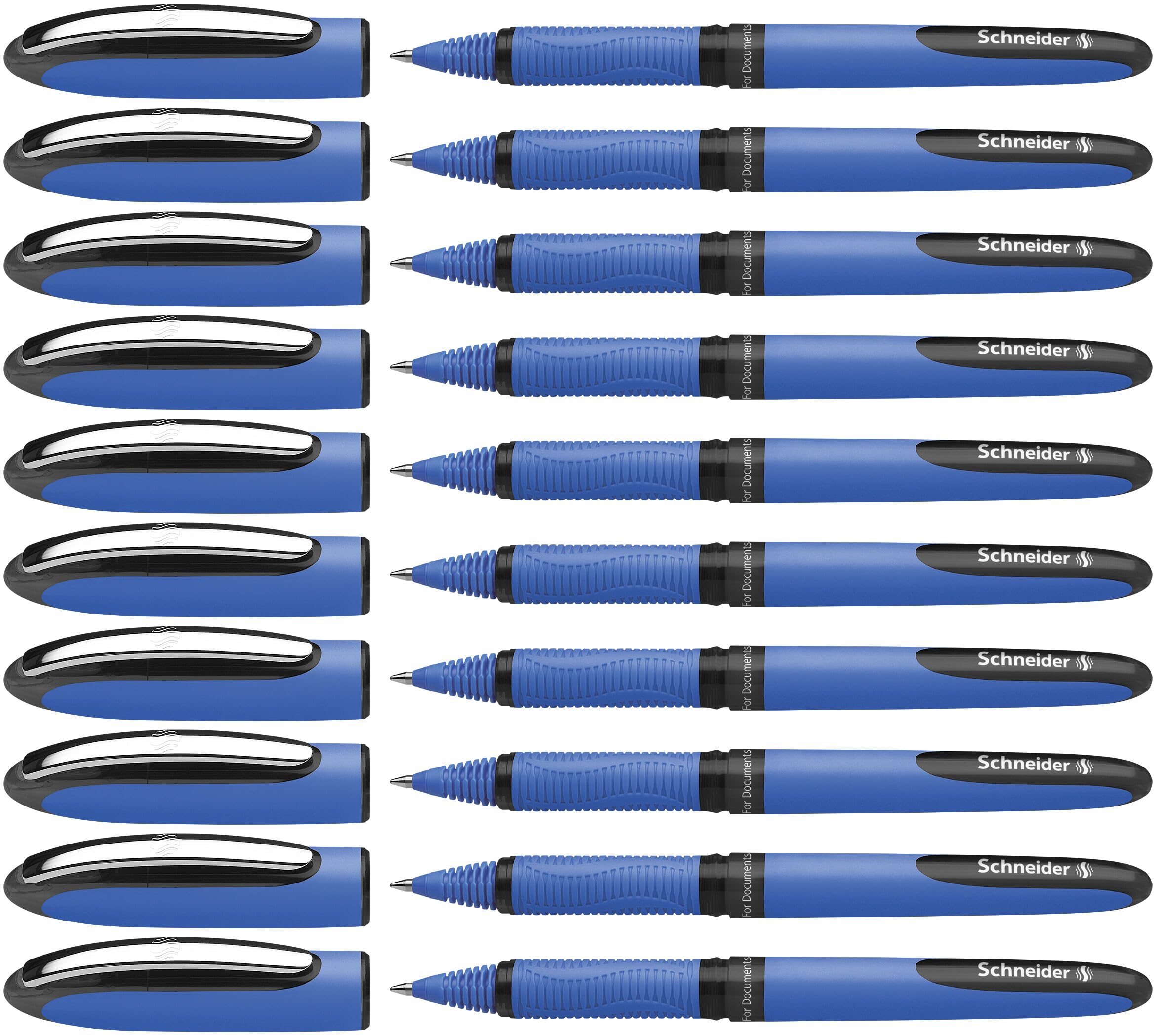 Schneider One Hybrid C Pack of 10 Rollerball Pens with Liquid Ink (0.3 mm Non-Black Retractable