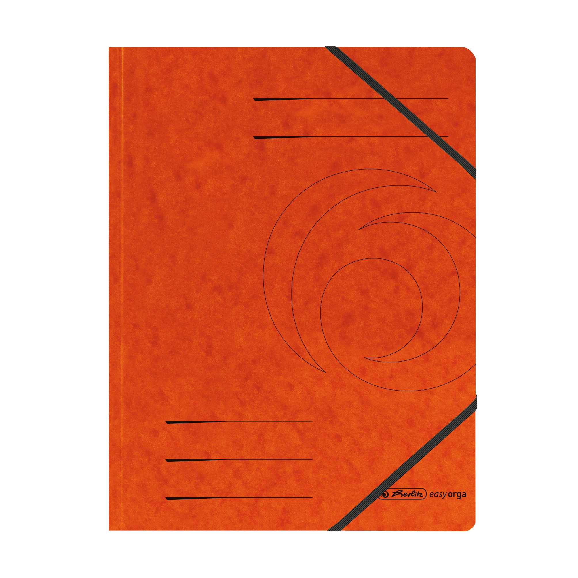 Herlitz Colorspan A4 Elastic Folder - Orange (5 Pieces)