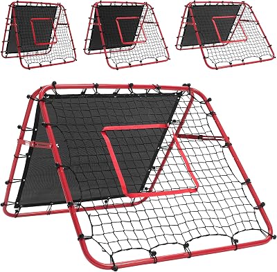 Hibtn Double Sided Rebounder Net 100x110x100cm Red Soccer Training