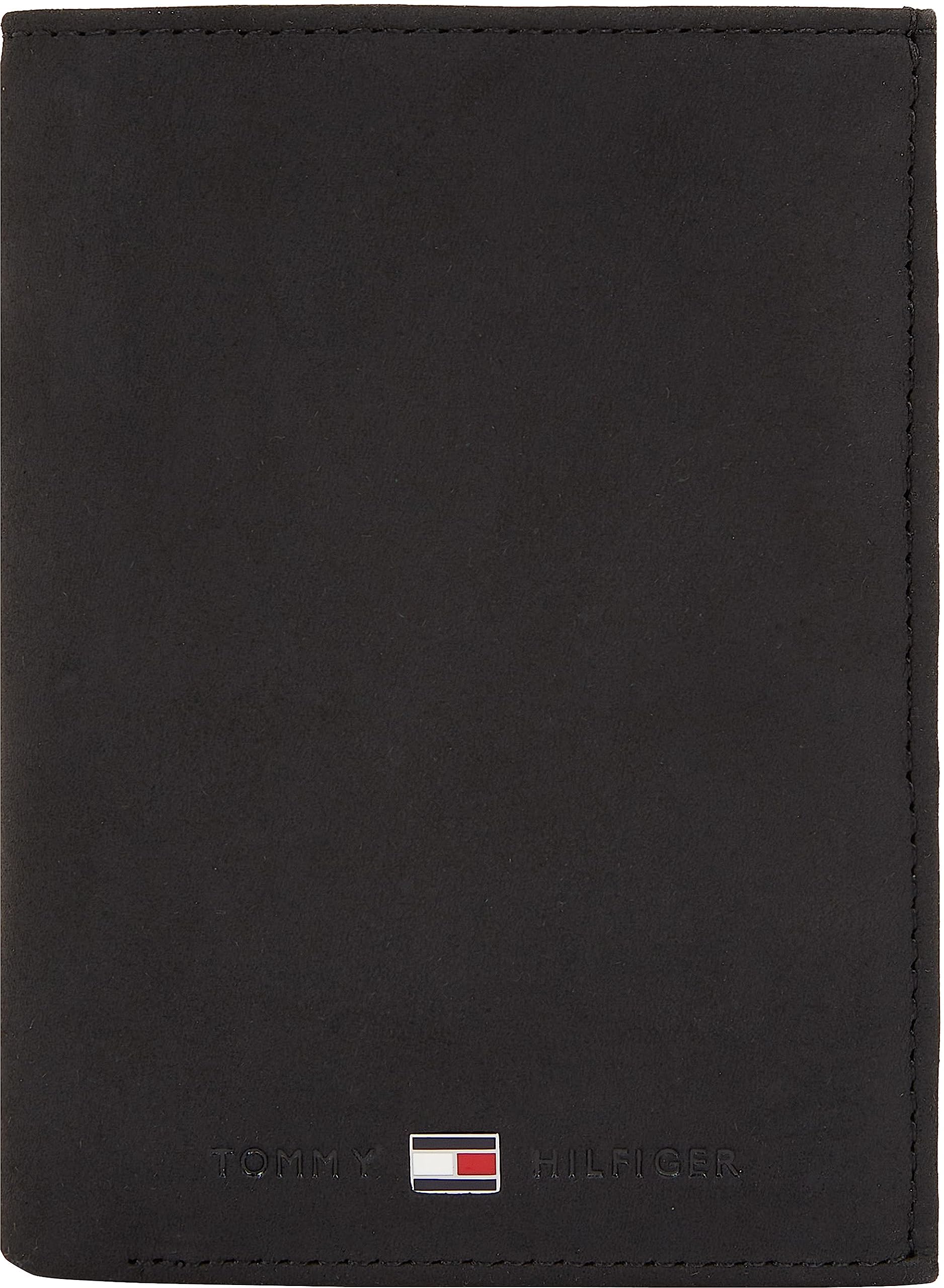 Tommy Hilfiger Men’s Johnson Wallet with Coin Pocket, Black (Black), One Size