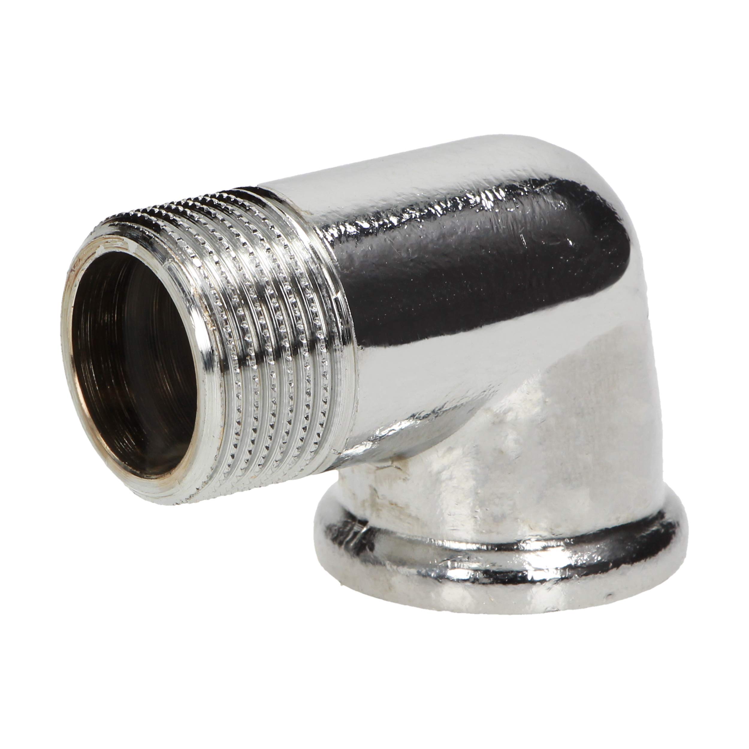 RIAT I 15/21 Elbow Chrome-Plated Brass 90° I Plumbing Connection I Connector I Brass Sleeve I BSP I Male Female Thread I MF I 1/2"