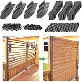 Louver Bracket Kit 2-Pack for Outdoor Blinds, Powder Coated Iron Hardware | Louver hardware kit for deck sunblind system, holds 11 boards up to 48", powder coated iron, DIY deck fence pergola