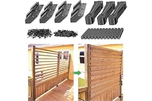 PISMAN Louver Bracket Kit, Deck Sunblind System Hardware - Metal Louver Brackets for Outdoor Wood Blinds, Holds 11 Boards (48"), Powder Coated Iron for Outdoor Louvered Fence, Pergola & Shutter (2PCS)