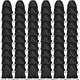 Shappy 60 Pieces Drawstring Bags Drawstring Backpack Bulk Sports Nylon Gym Cinch Bags for Women Men Sports Outdoor(Black)