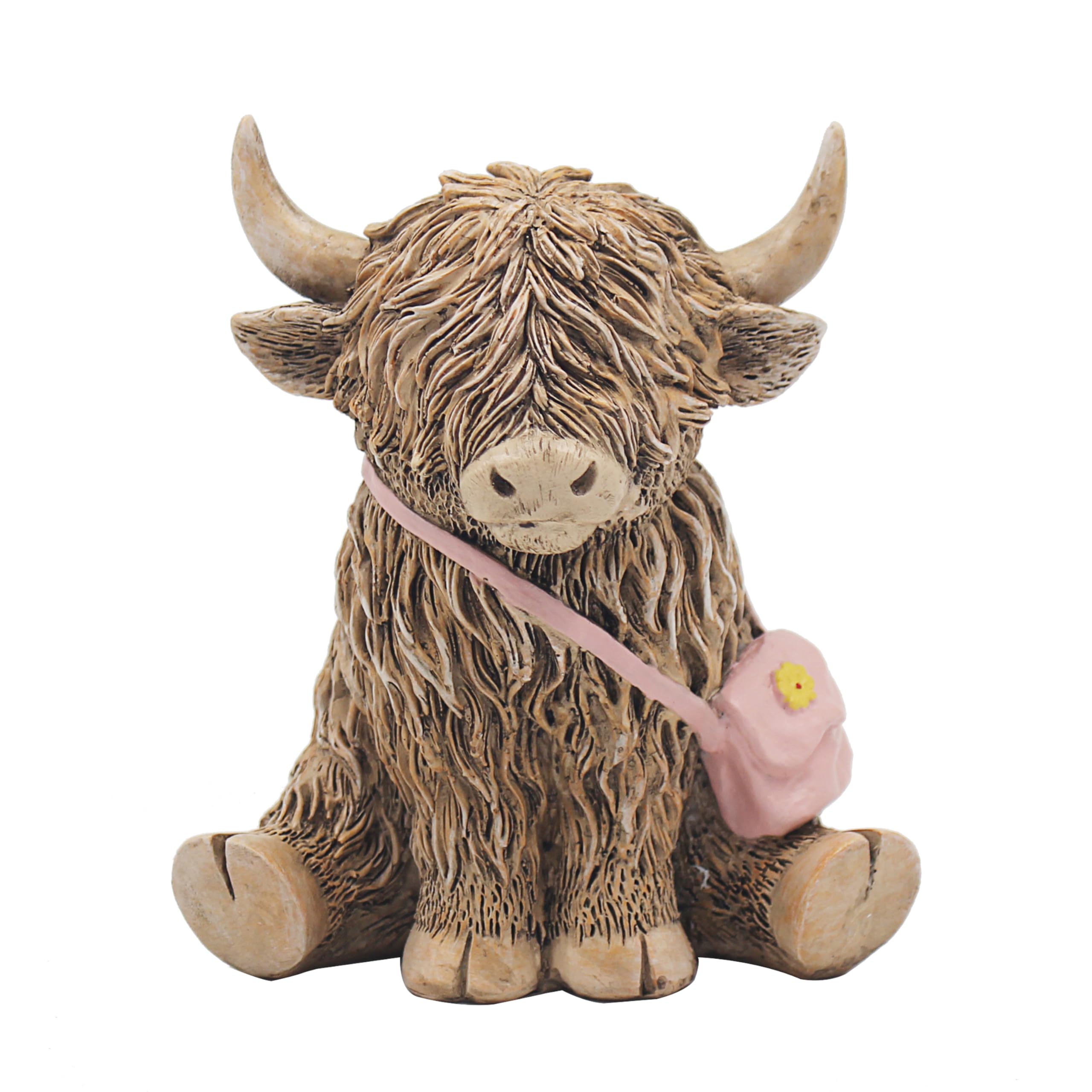 Lesser & Pavey Happy Highland, Highland Cow Hand Bag Figurines Statues For Home Decor | Ideal Ornaments Friendship Gifts For Women & Men | Lovely Table Centerpiece & Living Room Accessories โ image 1