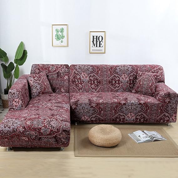 Jian Ya NA Stretch Sofabezüge Polyester Spandex Stoff Slipcover 2ST Polyester-Gewebe Stretch Slipcovers + 2pcs Kissenbezüge f