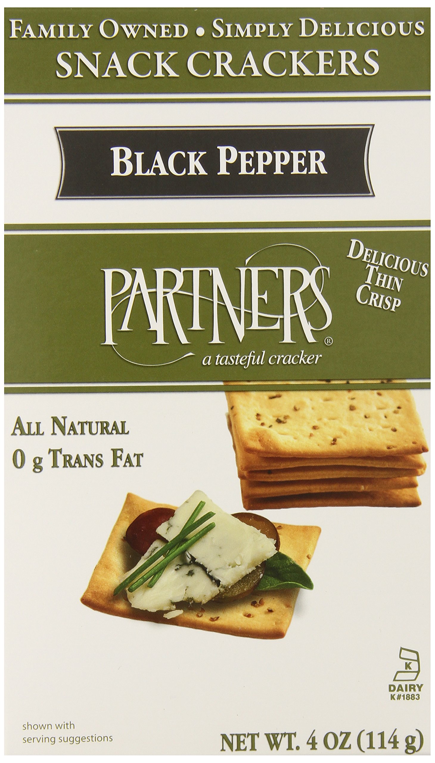 Partners All Natural Crackers, Olive Oil and Herb, 4Ounce