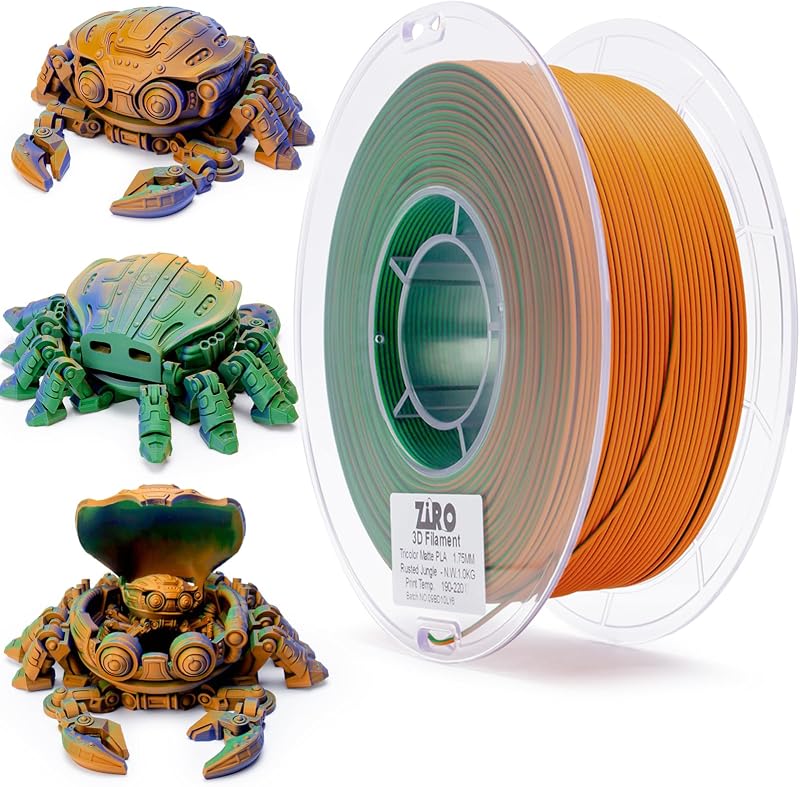 ZIRO Matte Multicolor PLA Filament 1.75mm 1kg Rusted Jungle