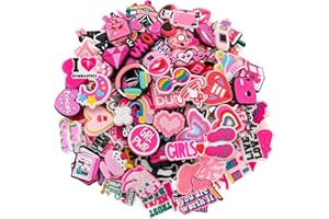 MAVERILEISURE 30,50,100pcs Random Pink Shoe Charms Shoe Accessories for Girls Teens Cute Lovely Gift Party Favors