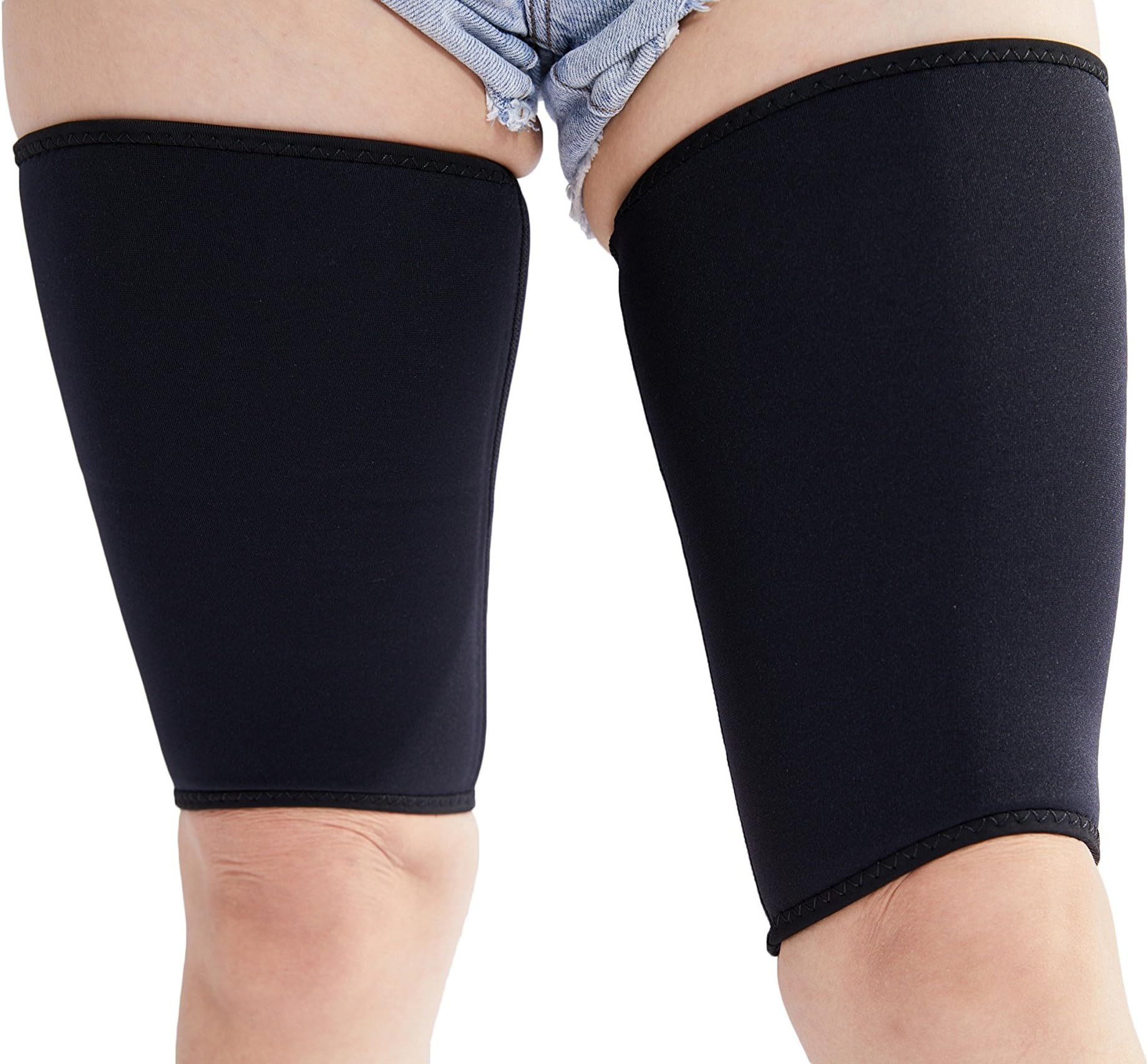 Stworld Hot Womens Mens Ultra-Thin Elastic Breathable Thigh Slimming Compression Leg Shaper Neoprene Body Control Slimmer for Weight Loss