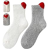 Arukora Women's Fuzzy Socks Size 5-9 Plush Cozy Ankle Floor Soft Slipper Sleeping Sock