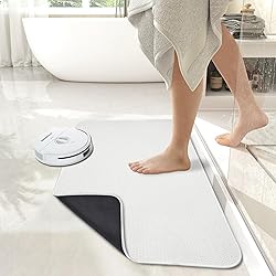 Bath Mat,Ultra Thin Bathroom Runner Rugs,Large Bath