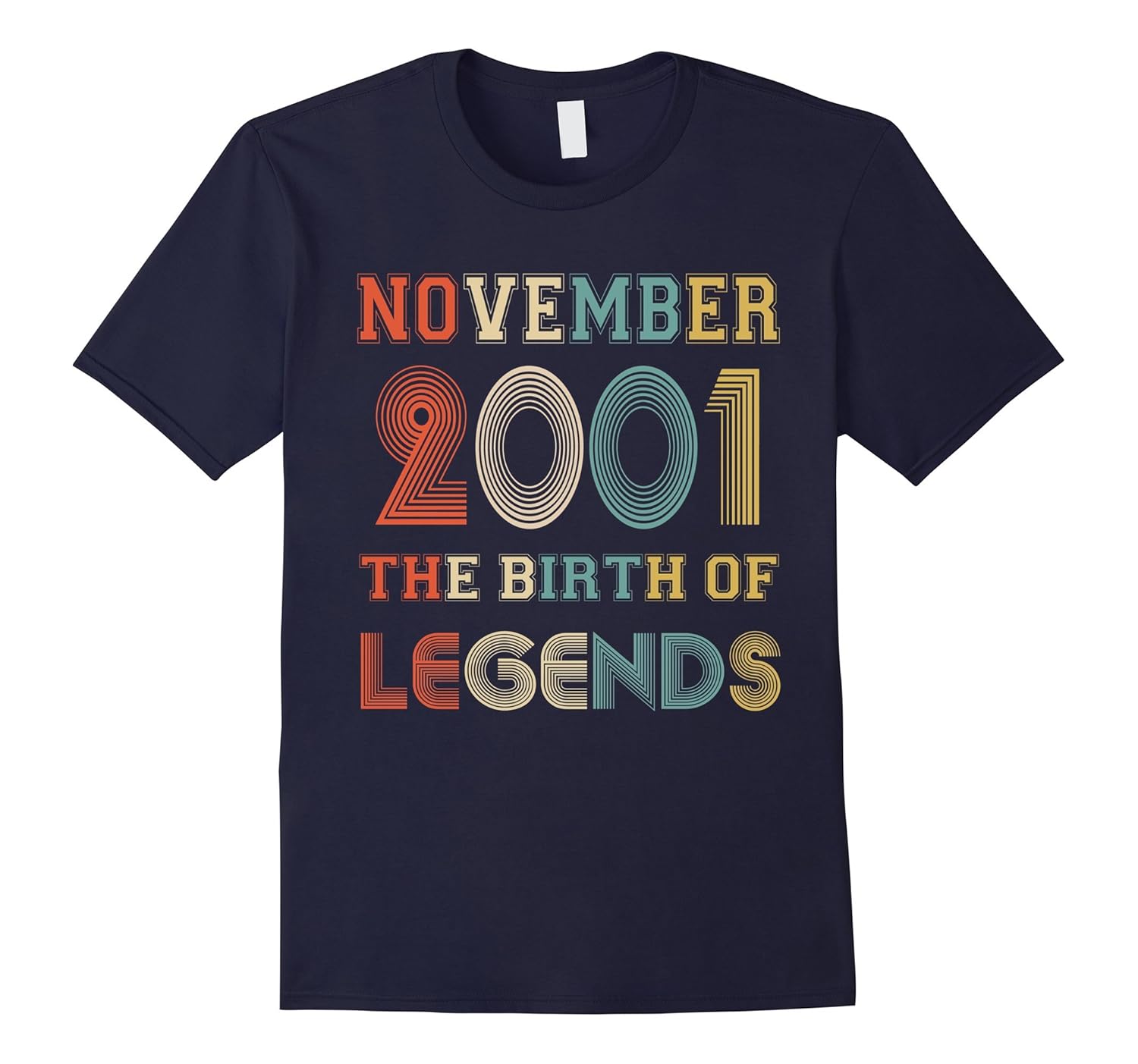 November 2001 The Birth Of Legends Birthday T-Shirt-ANZ