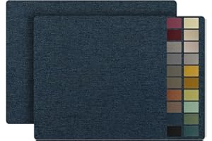 ILOFRI Linen Fabric Patches Self Adhesive 8x11 inch 2pcs, Durable Fabric Couch Repair Tape Kits for Upholstery, Furniture, Car Seats, Office Chair, Sofa, Clothing, Jackets, Crafts - Dark Blue