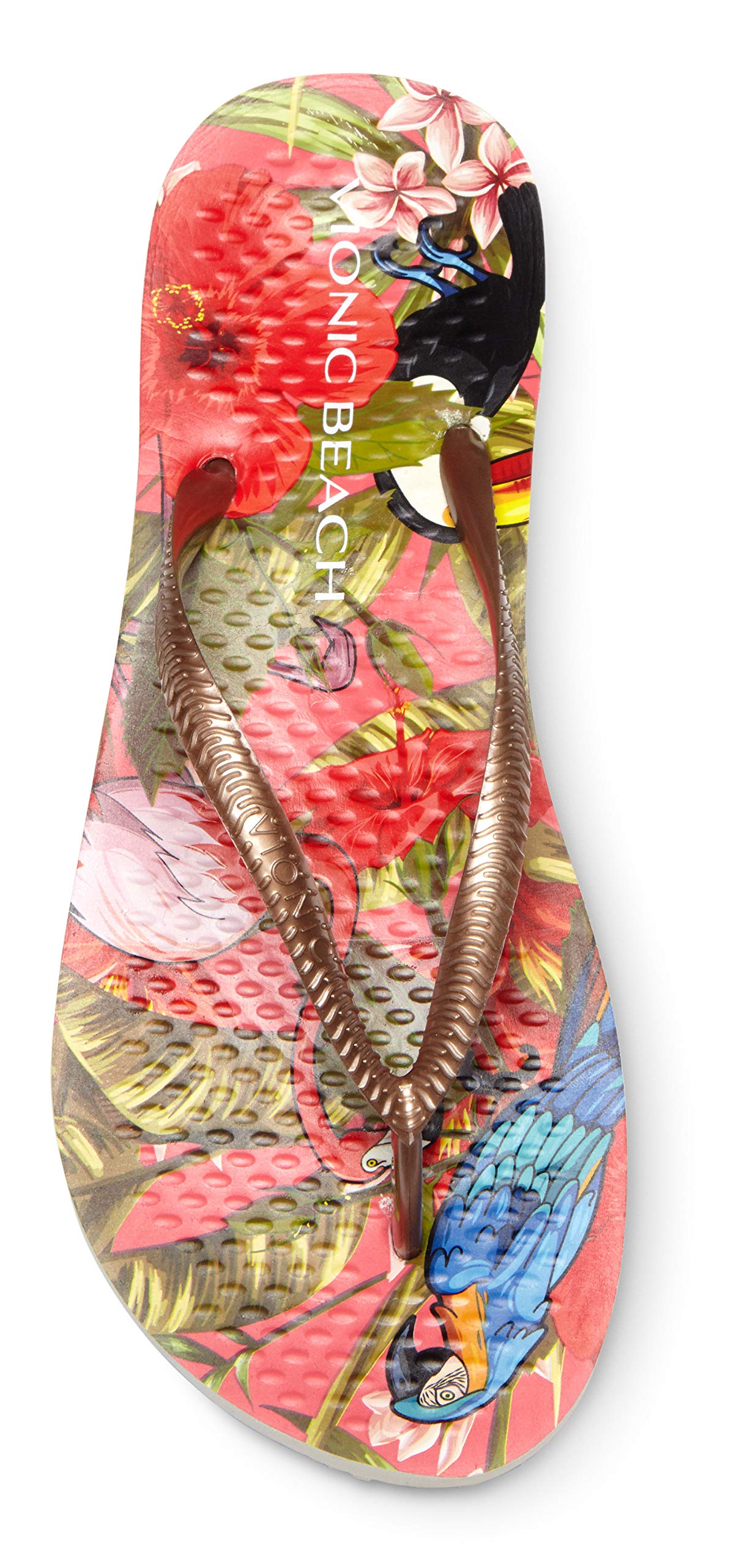 red vionic flip flops